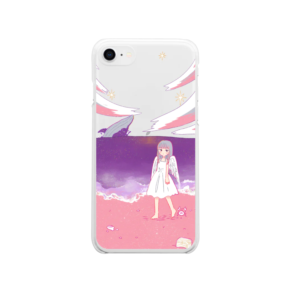 あをこのみせの海のスマホケース Soft Clear Smartphone Case