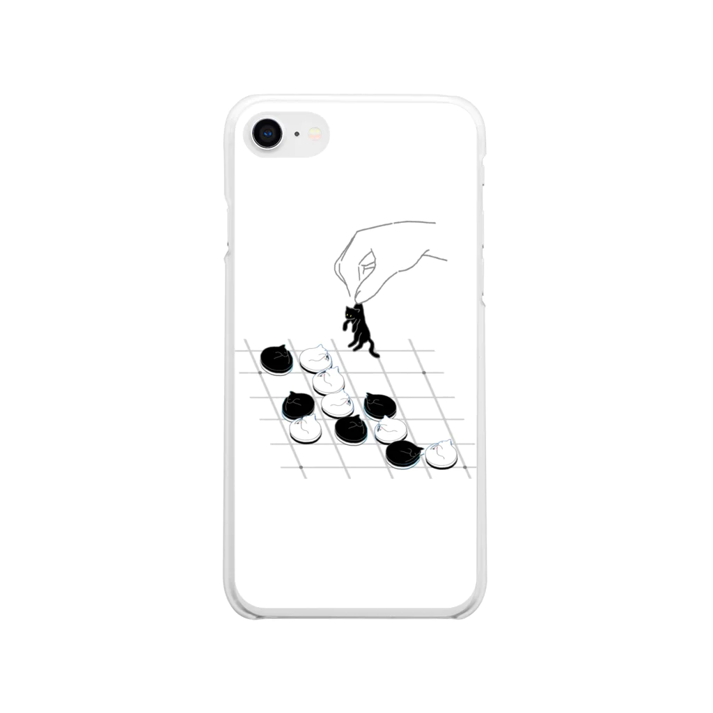 氷熊のおみせのねこのリバーシゲーム Soft Clear Smartphone Case