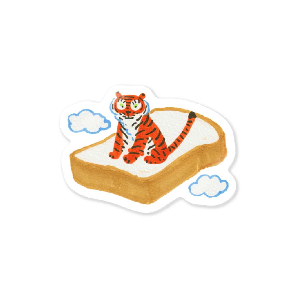 segasworksのイギリスパンとトラちゃん（ステッカー、缶バッジ） Sticker