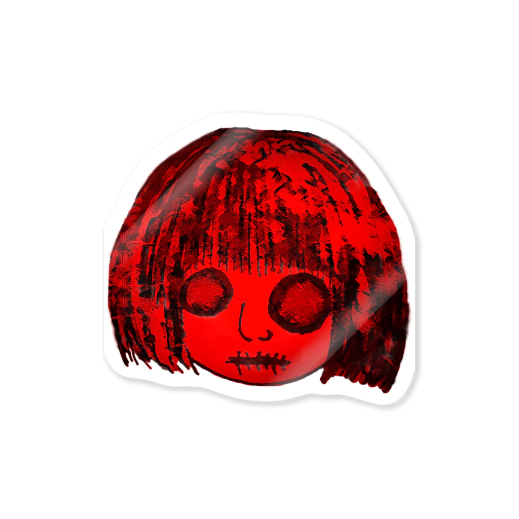 赤と黒の怖い顔＊イラスト＊闇＊病み / 【ホラー専門店】ジルショップ