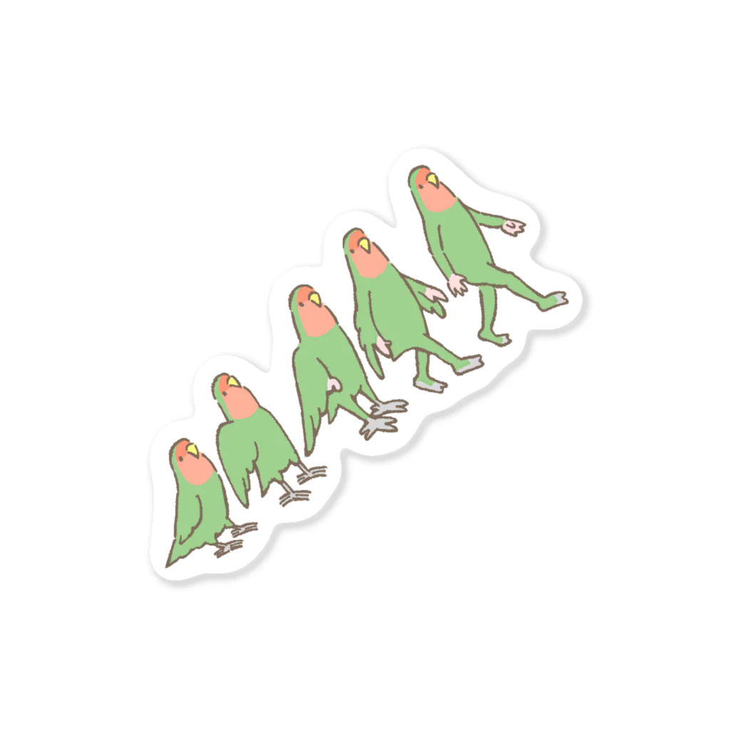 なみへいの進化するインコ Sticker