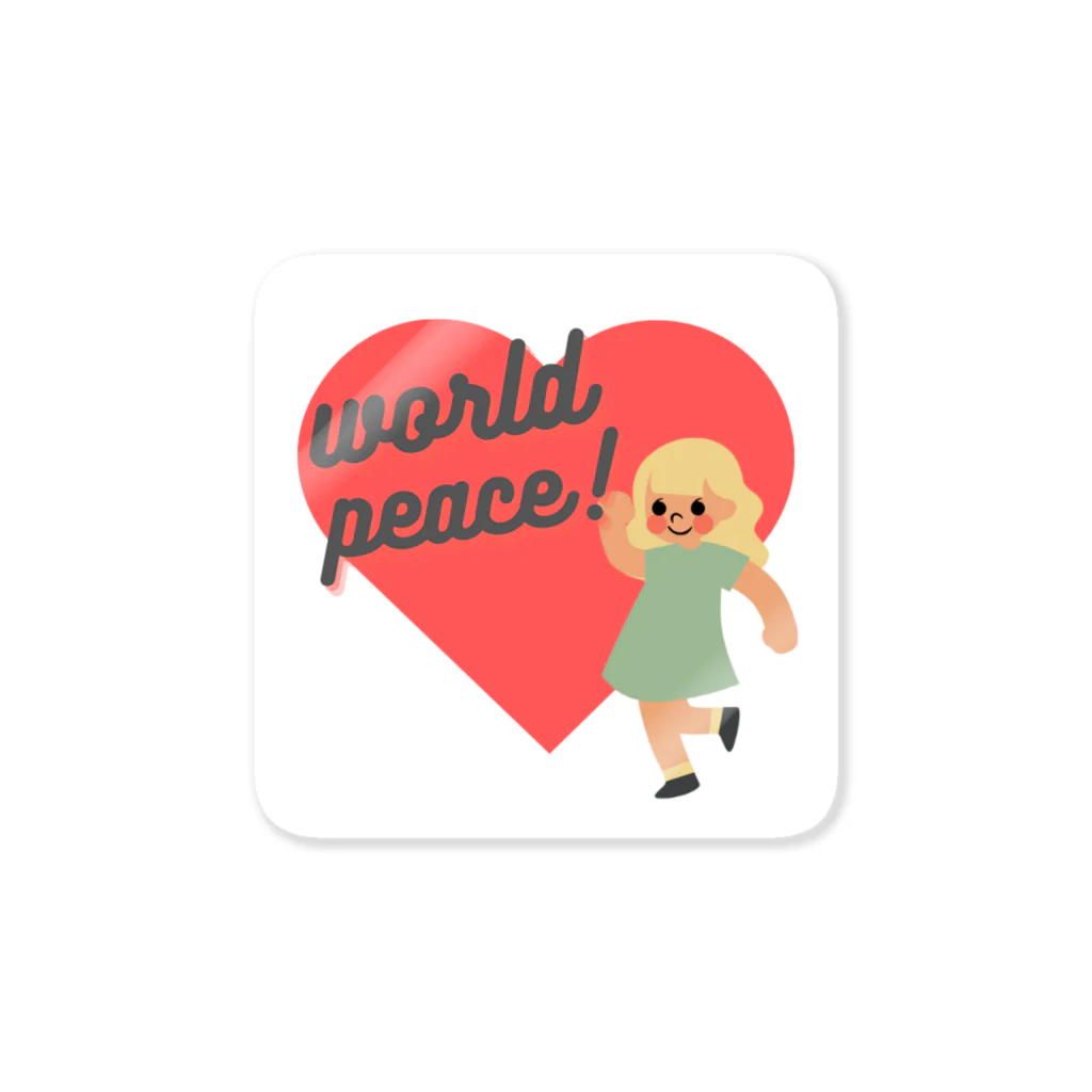 akio_okayamaのworld peace Sticker