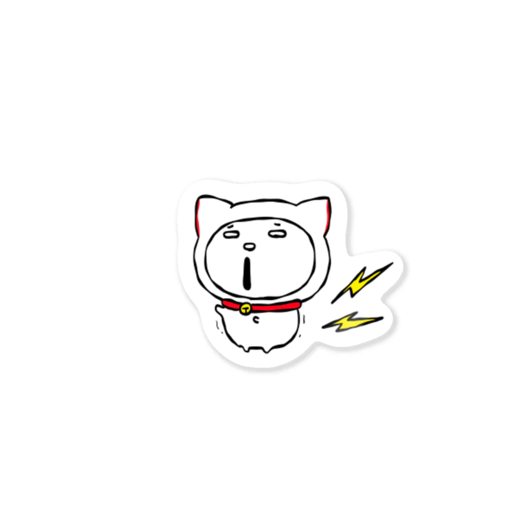 にゃんころげの【ステッカー】腰がピキーンなにゃんころげ Sticker