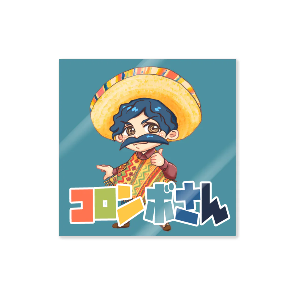 コロンボさんステッカー(藍色) / コロンボさんショップ