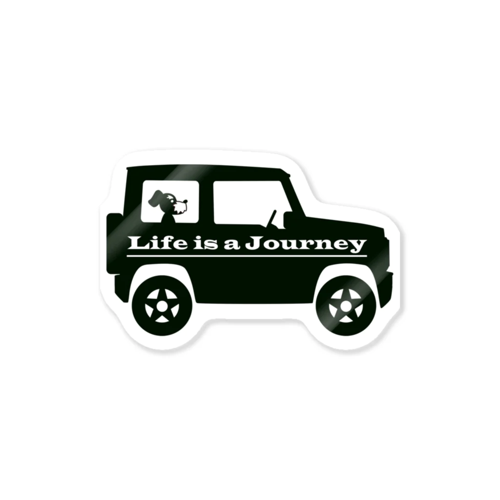 nanaschna - ななシュナのSUVと犬 Sticker