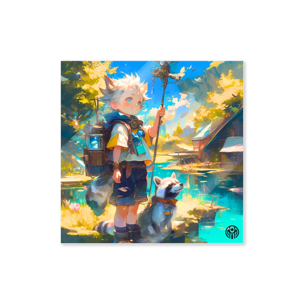 Mao's Fantasy Boxの【アライグマ】ともだちシリーズ Sticker