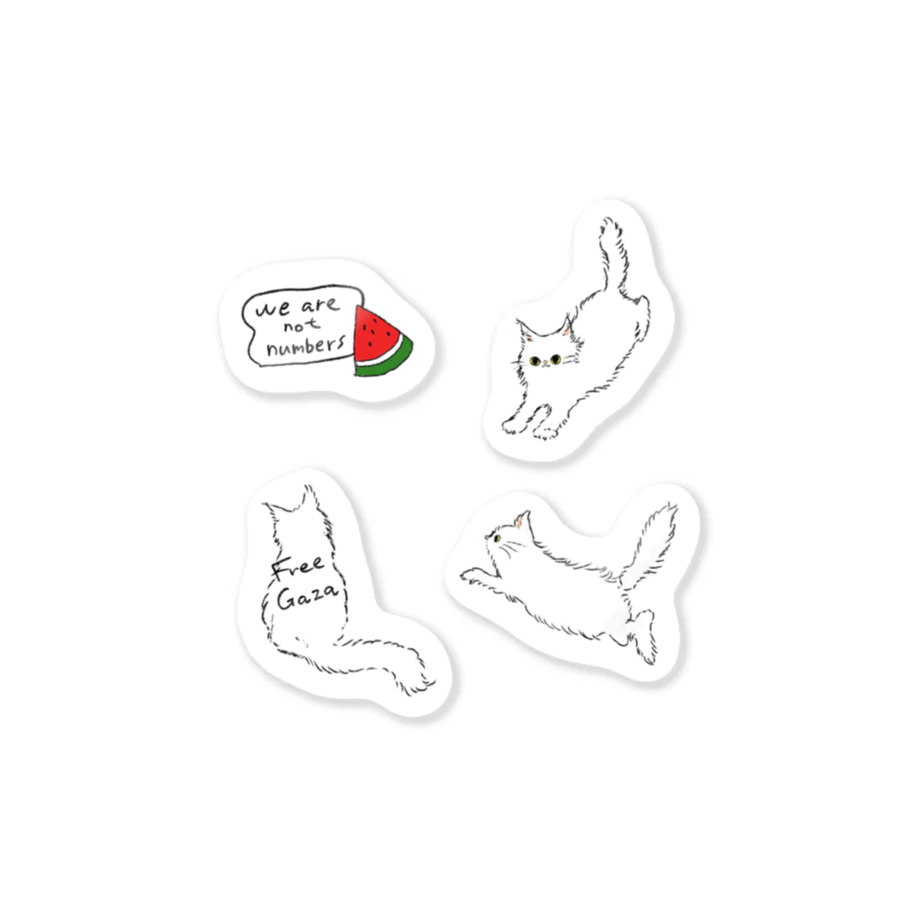 TeamHaneenのNo.7 Karaza and Watermelon（ねことスイカ）<Type C> Sticker