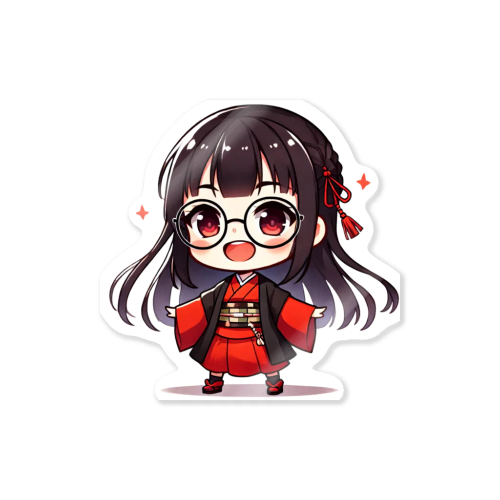 ぷちあとりえの明るい笑顔が魅力的♪はんなり和ガール Sticker