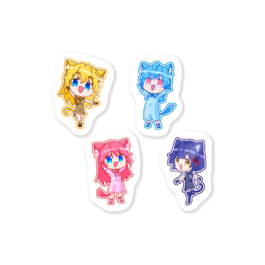 ももねこ（SUZURI店）のステッカー2【看板猫】 Sticker
