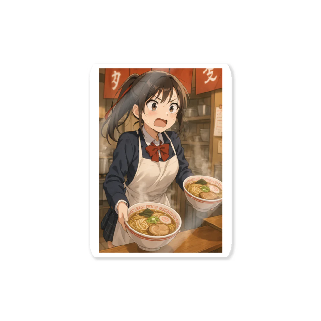 jongtaeのラーメン女子Tシャツ Sticker