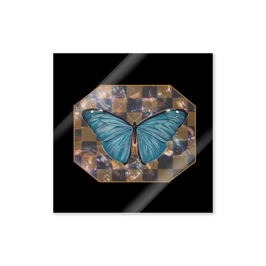 アネモネの蝶々チェッカーステッカー💯💫 Sticker