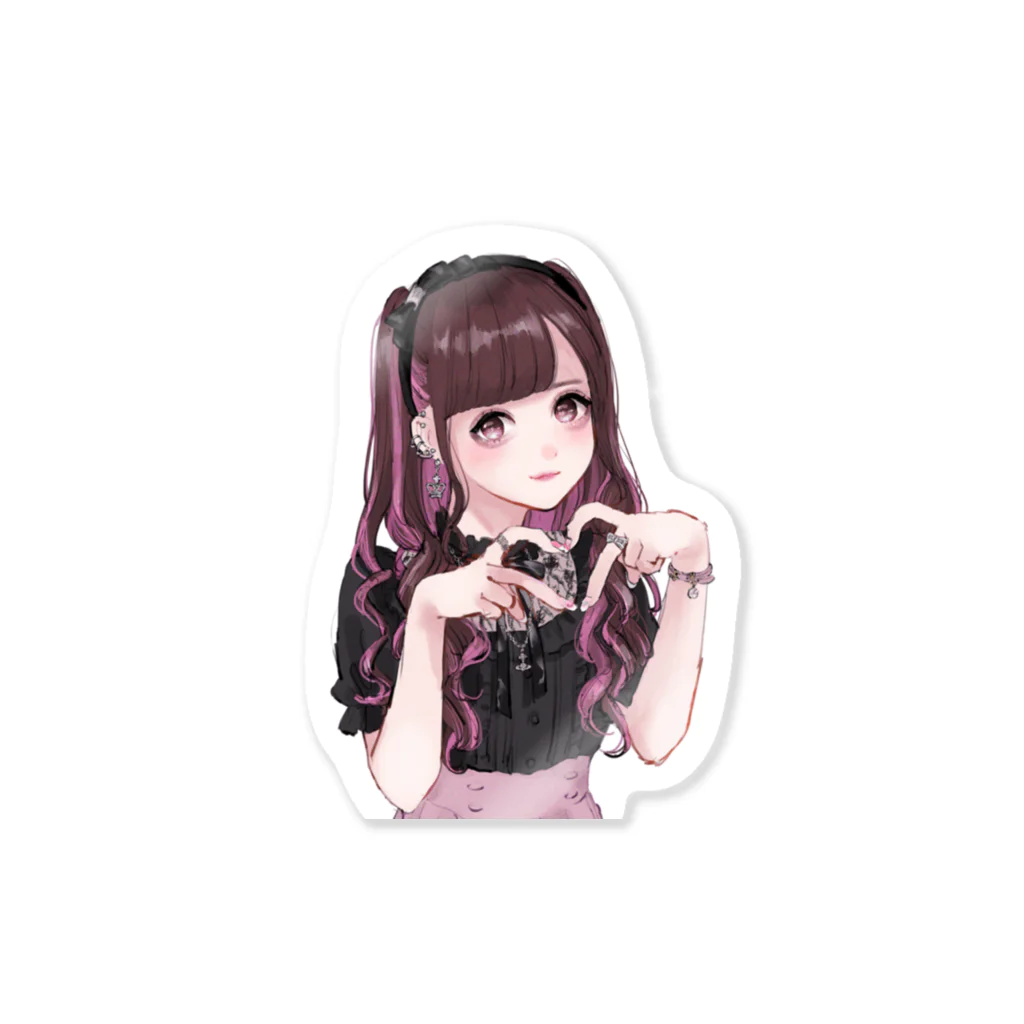 茶髪地雷ちゃん Sticker by めたんのみせ ( me_ch4_ ) ∞ SUZURI