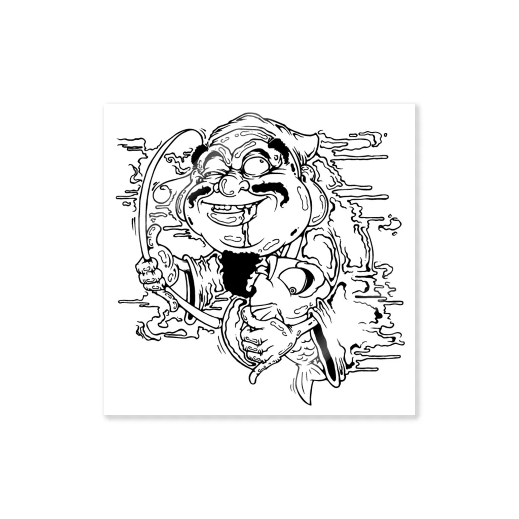 10games.のグッズの笑飛寿sama. ステッカー Sticker