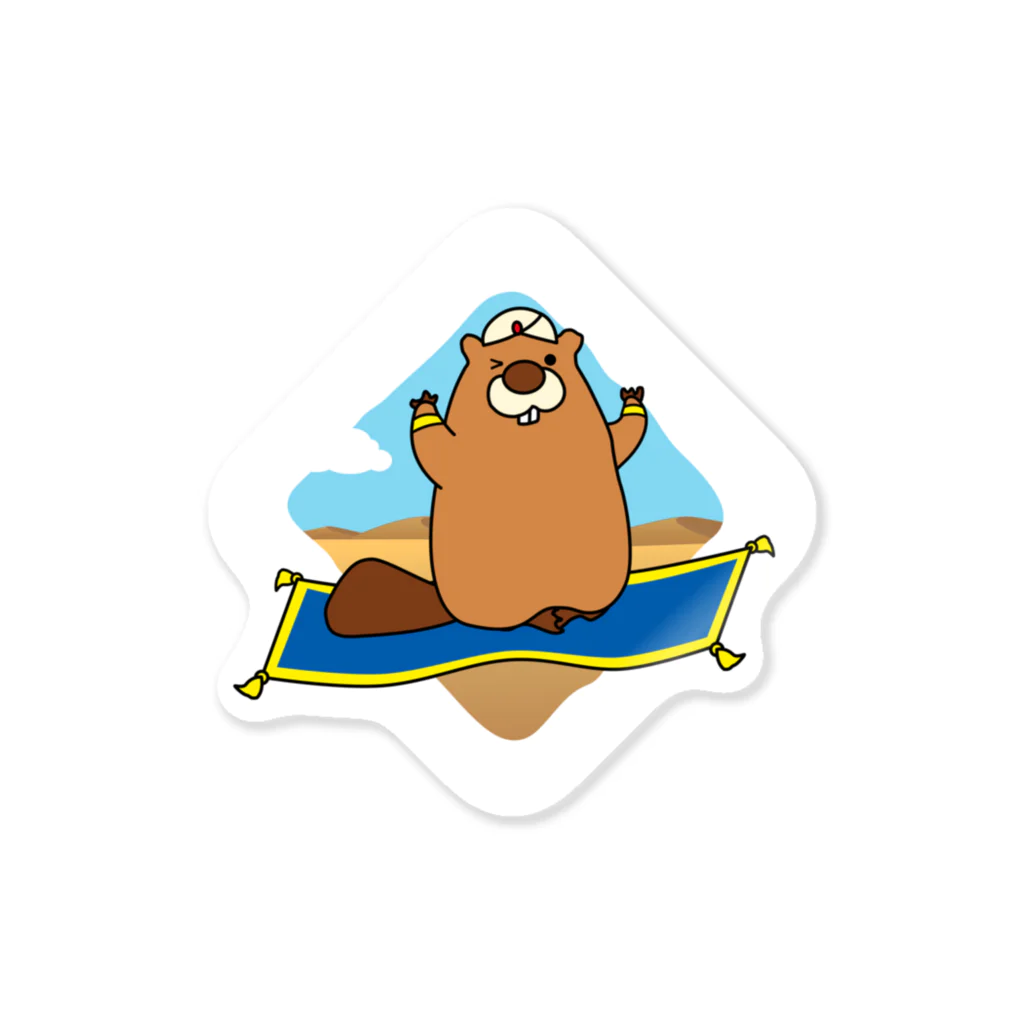 砂漠のとくビーバー（しかく） / GMOとくとくBBショップ ( GMOtokutokuBB )のステッカー通販 ∞ SUZURI（スズリ）