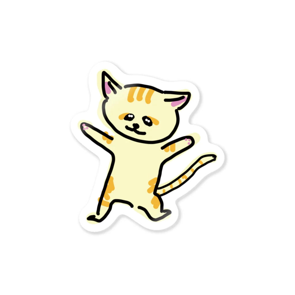 akane_art（茜音工房）の踊るスナネコ Sticker
