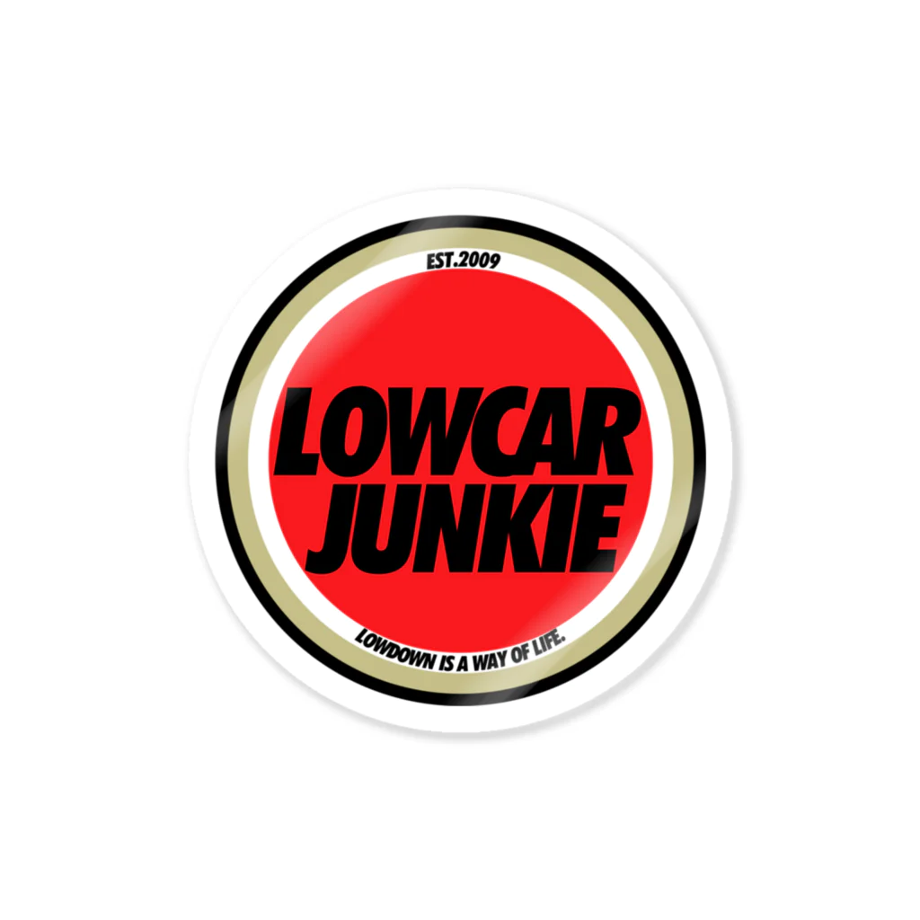 LOWCARJUNKIE ONLINE STORE #LOWCARJUNKIEの#LOWCARJUNKIE OG "Lucky🎯" Classic Logo Sticker Sticker
