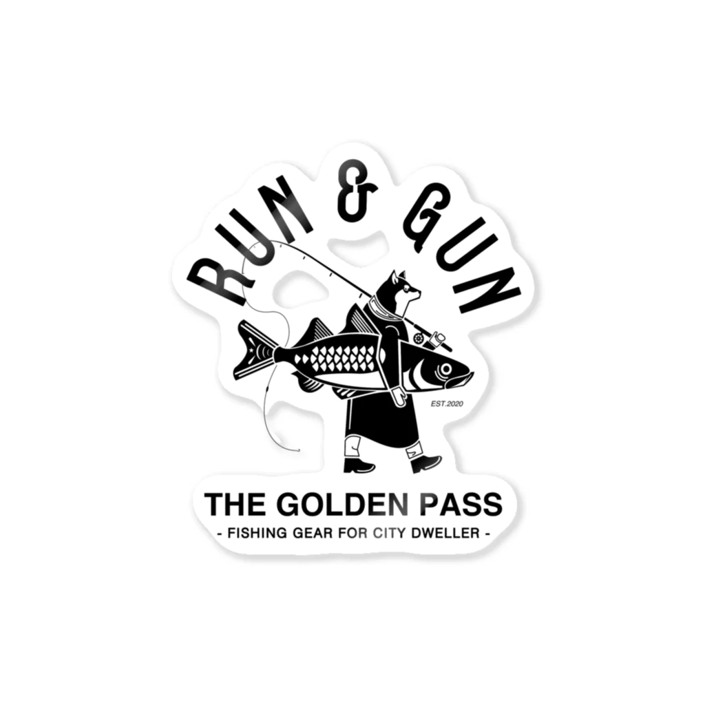 The golden pass.の釣り柴犬ステッカー Sticker