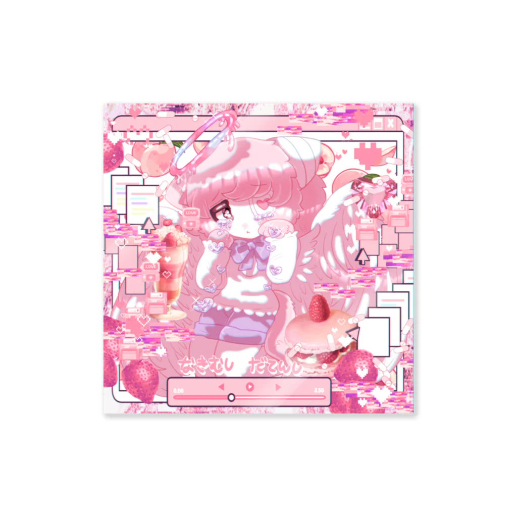 マカロン 泣き虫堕天使 Sticker by ムラサキゲジゲジの