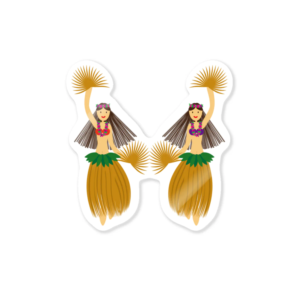 ぬまたひちのタヒチアンダンサーズ（モレ／デュオ） Sticker