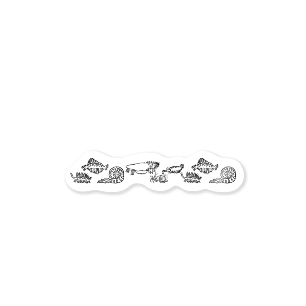 はんこや　ののの長く並ぶ古代生物 Sticker