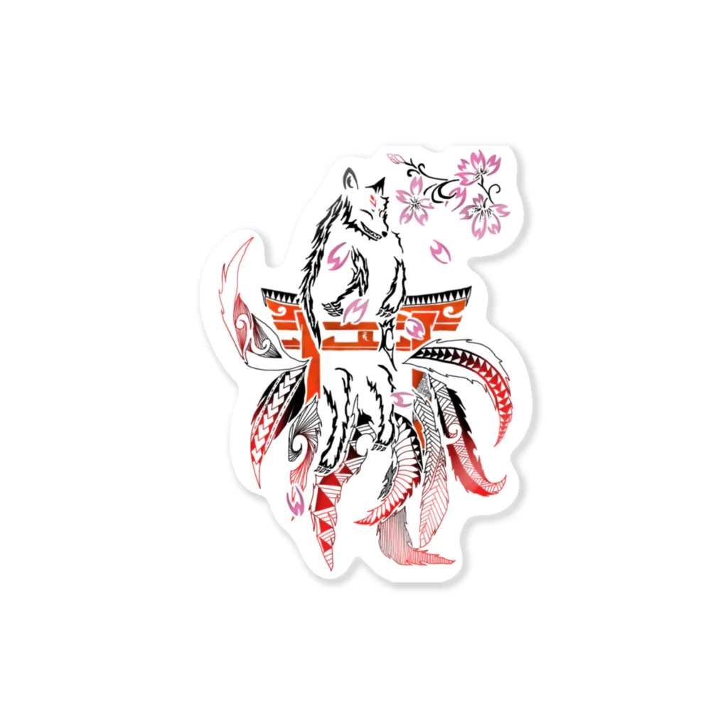 Libereateの桜と舞う(カラー) Sticker