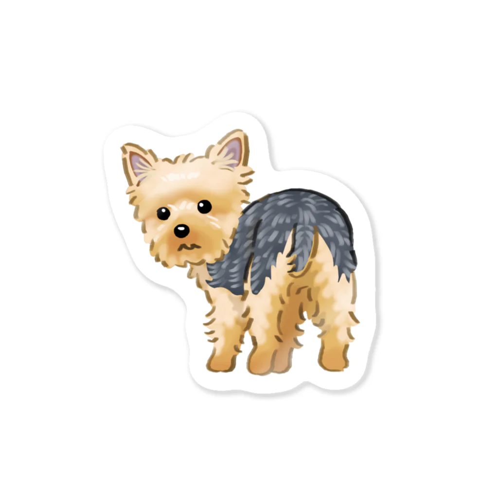 おトイレしているヨークシャテリア　ワイヤーアート おトイレしているヨークシャテリア ワイヤーアート