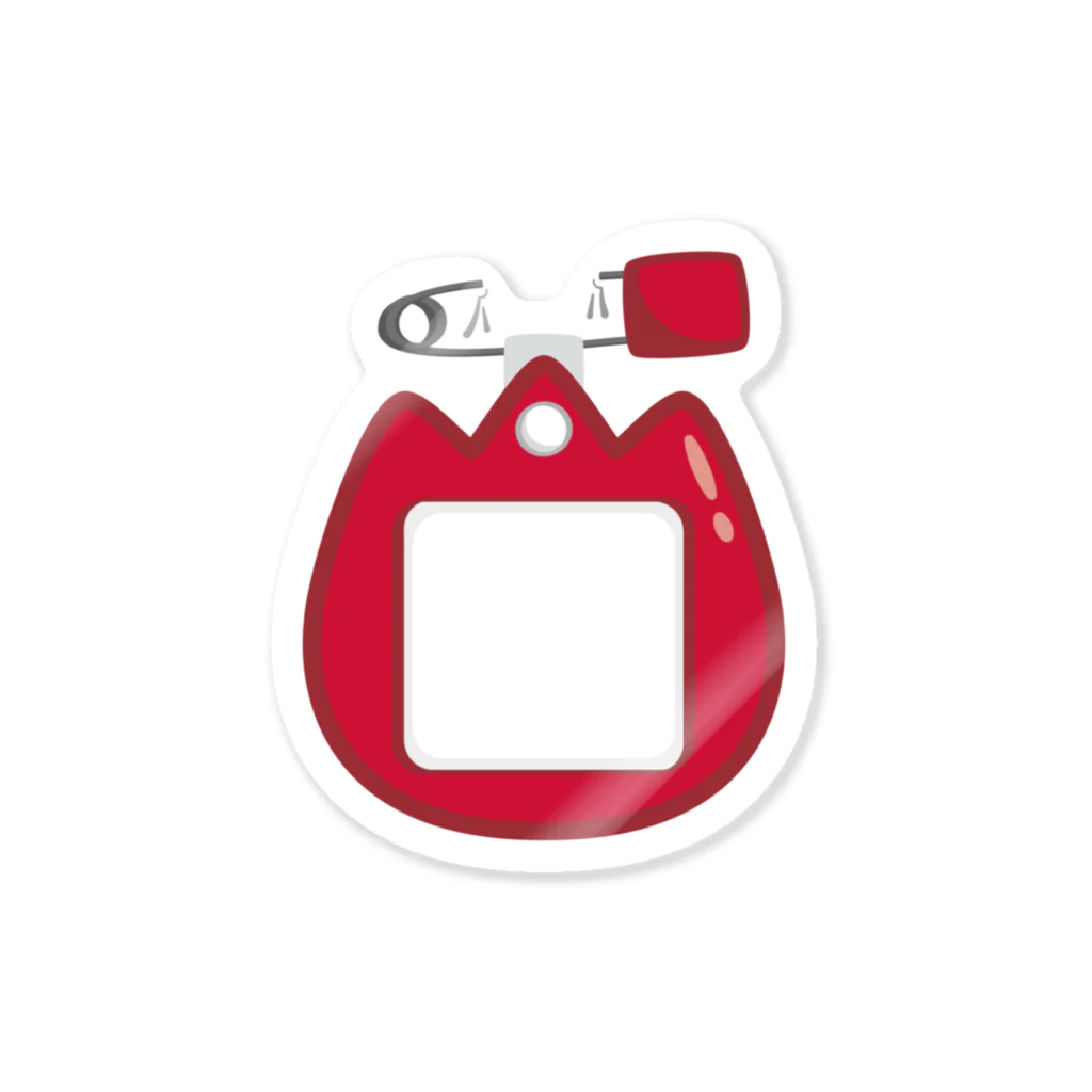 イラスト MONYAAT の 幼稚園バッチ*チューリップ*赤*st Sticker