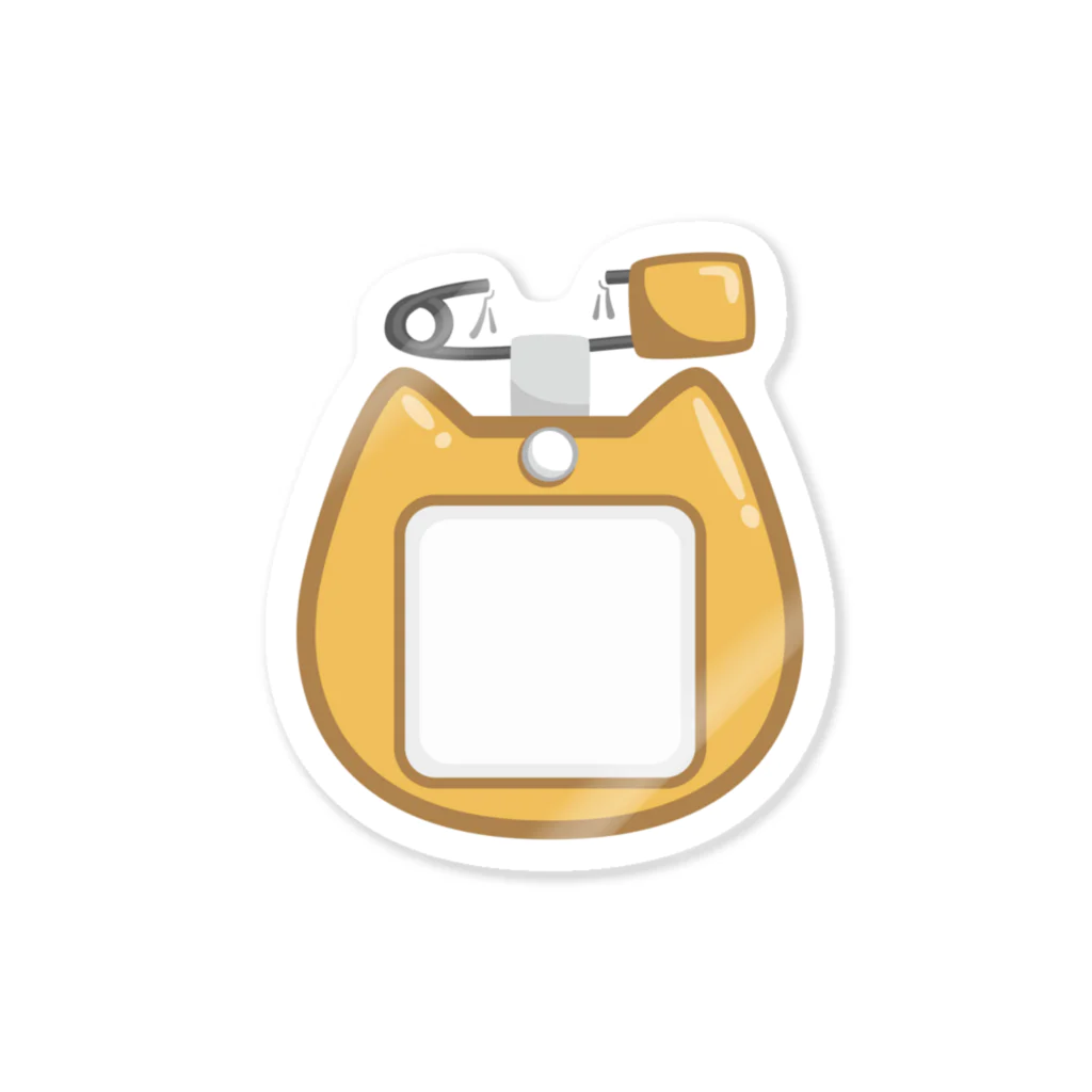 イラスト MONYAAT の幼稚園バッチ*猫*茶*st Sticker