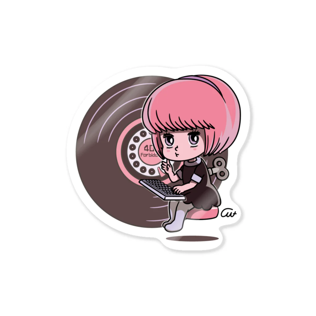 イラスト MONYAAT の働くにゃー*st*ak Sticker