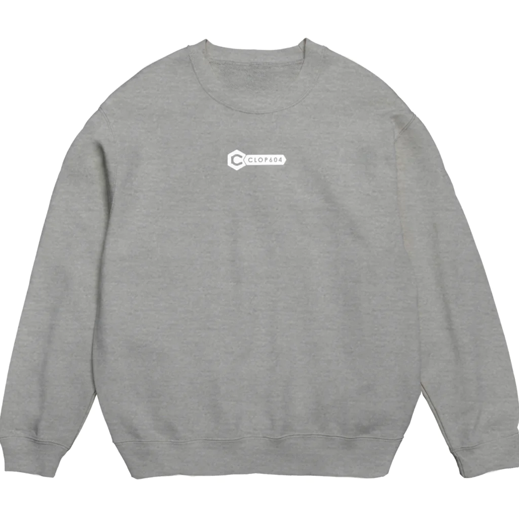 clop604のclop604 ホワイトロゴ Crew Neck Sweatshirt