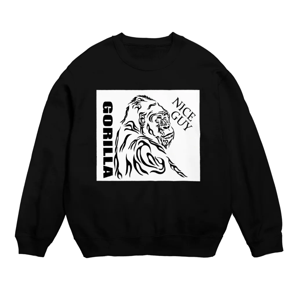 MisCreAntミスクリアントのトライバル ゴリラ Crew Neck Sweatshirt