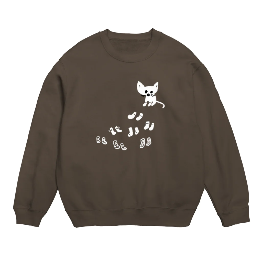 たなかのべりのくつしたねこ Crew Neck Sweatshirt