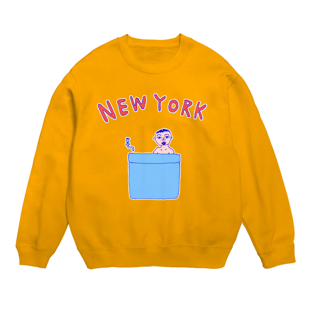 NIKORASU GOの＜ドラマ衣装着用デザイン＞ダジャレデザイン「にゅーよーく」＜NEWYORK＞＊このデザインがドラマあのキスの衣装に使われていた模様、松坂桃李さんがきてるのみたよお Crew Neck Sweatshirt