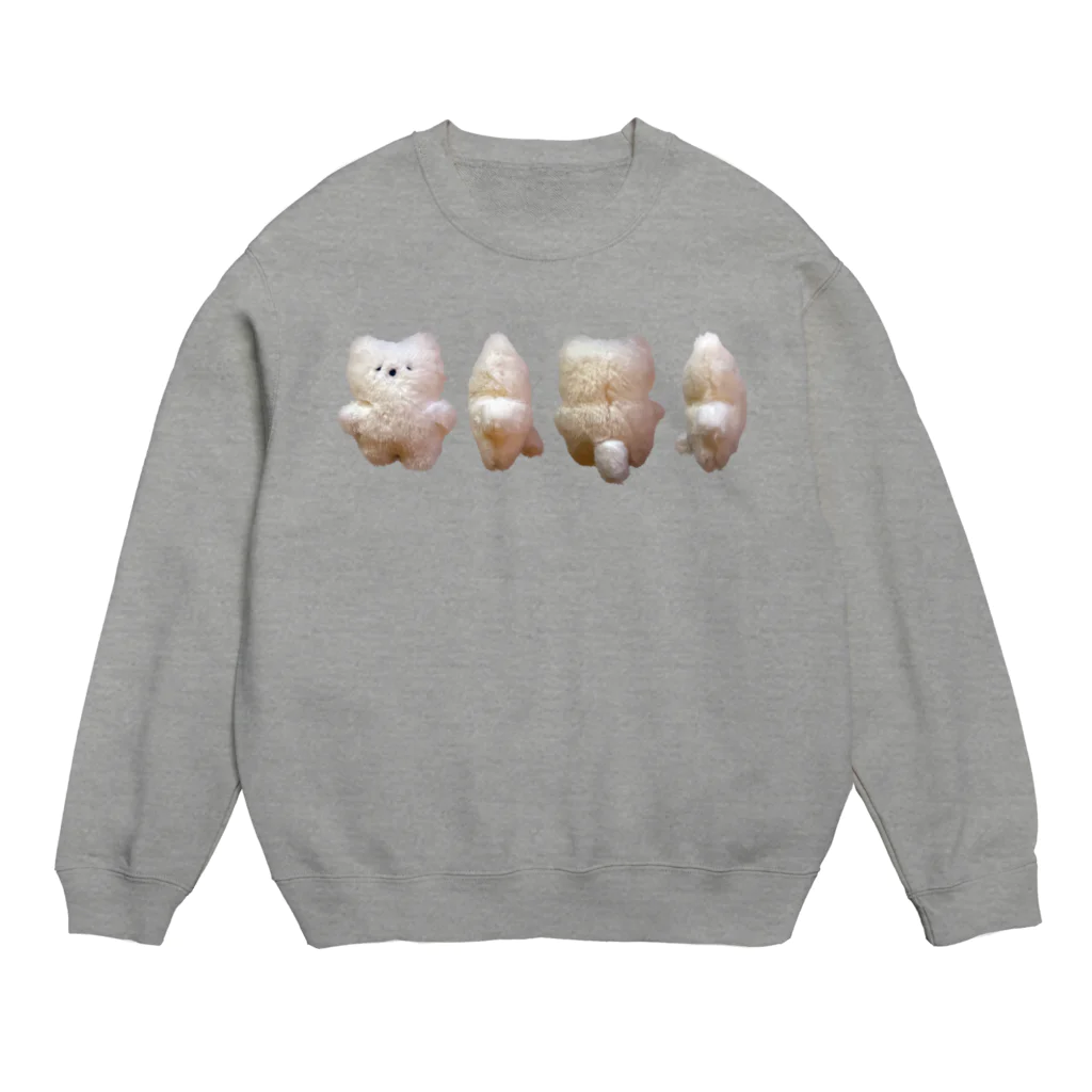 -ˏ　´ᴥ`　ˎ-まんぼうさん犬のまぼぬい大回転 Crew Neck Sweatshirt