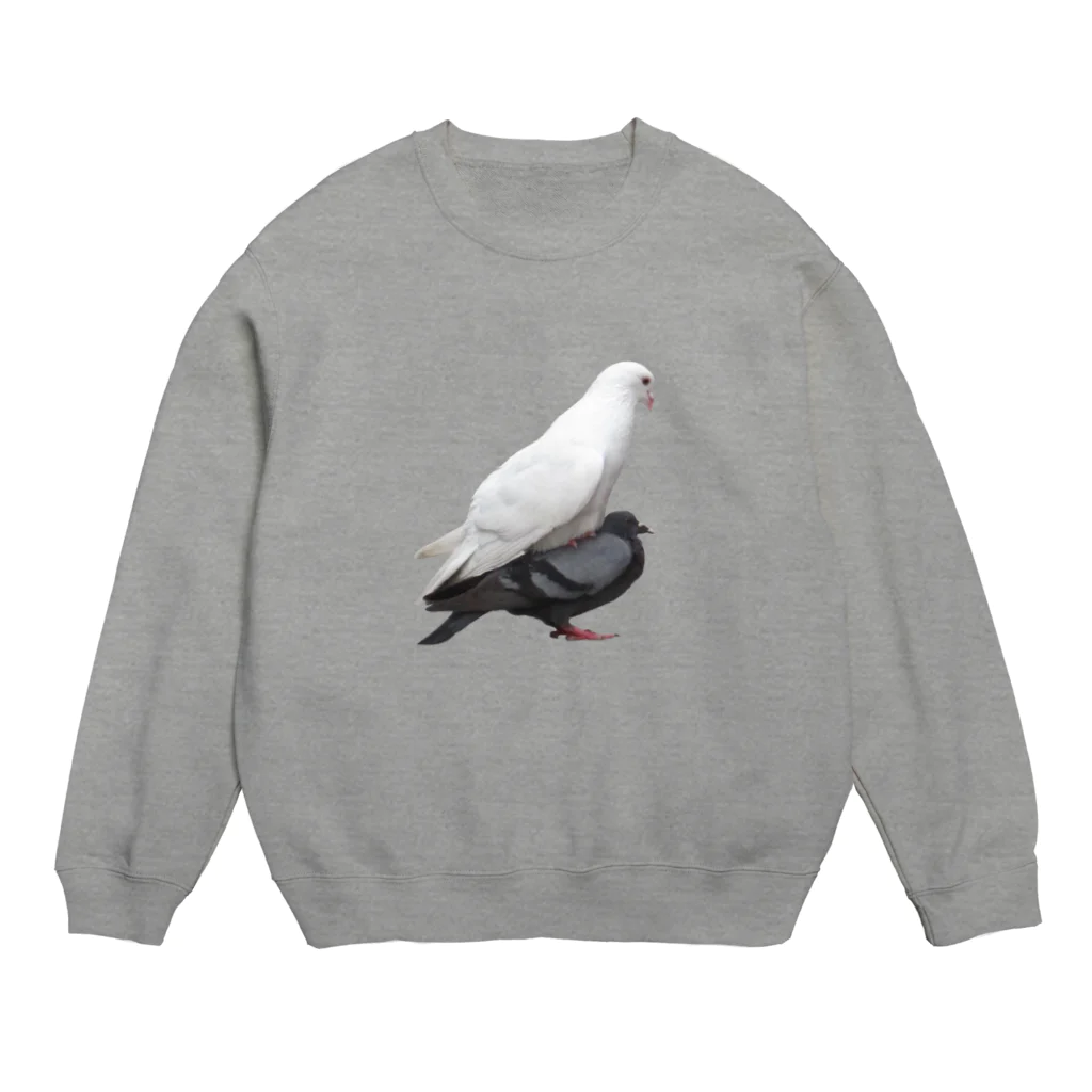 端っこの鳩の求愛 Crew Neck Sweatshirt
