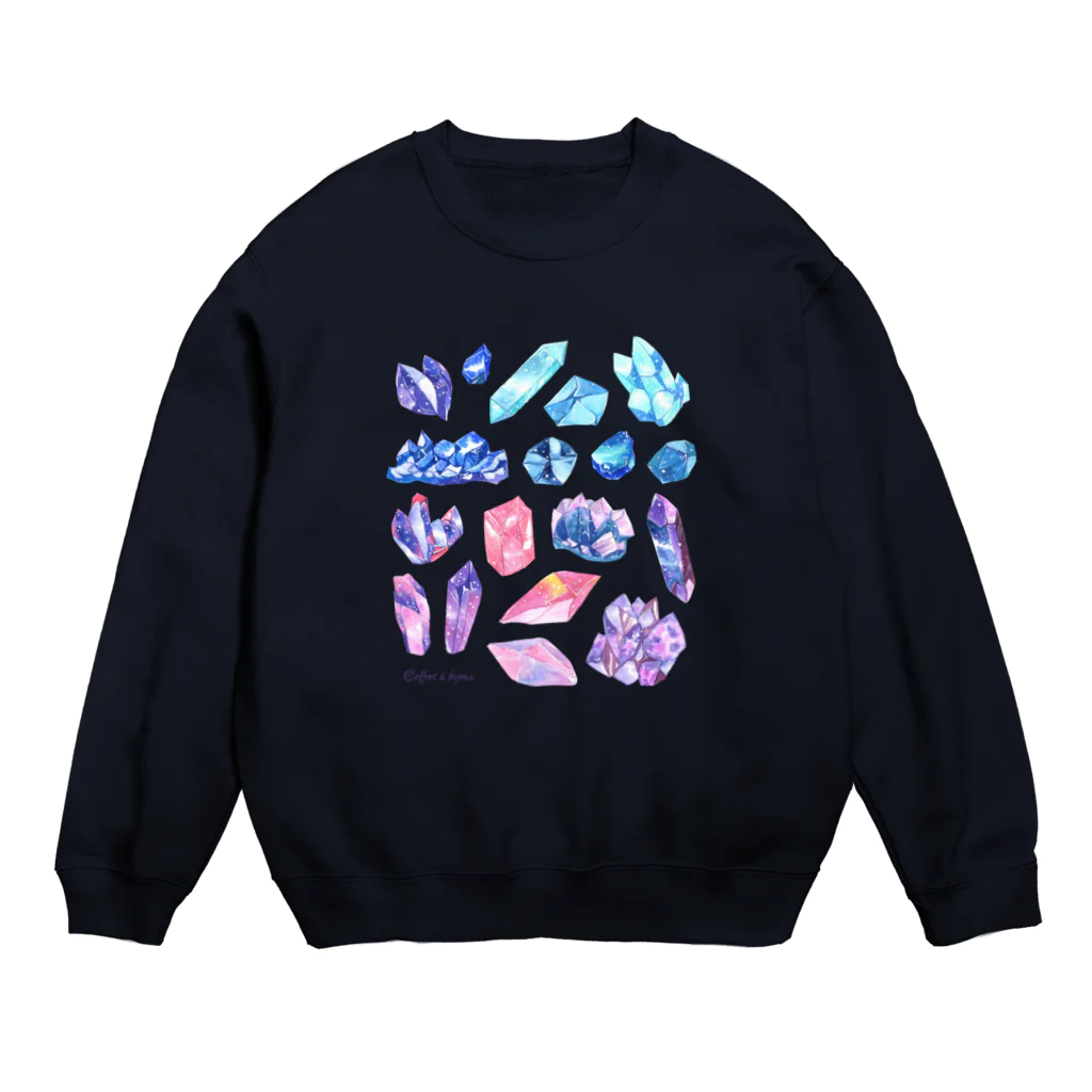 Coffret à bijouxの宇宙鉱物のコレクション Crew Neck Sweatshirt