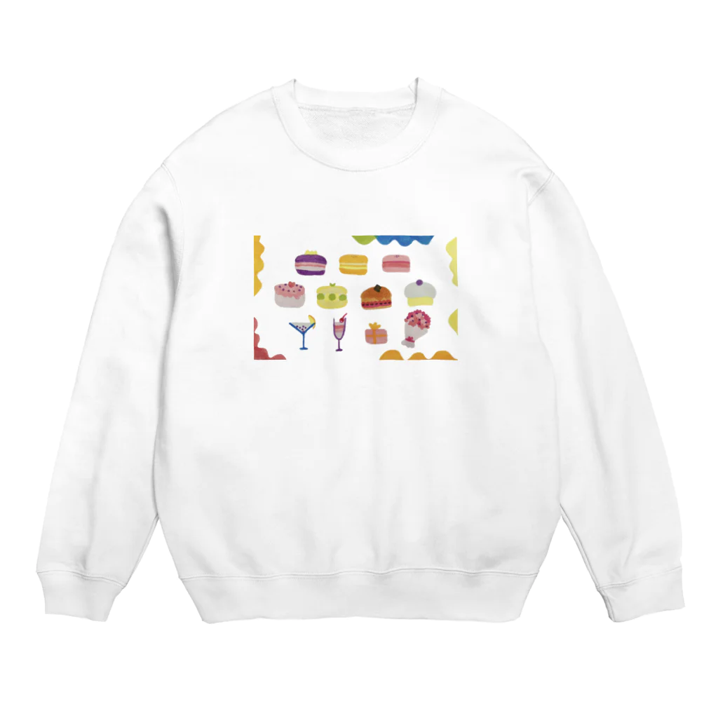 しあわせはおいしいよのJoyeux anniversaire🍎 Crew Neck Sweatshirt