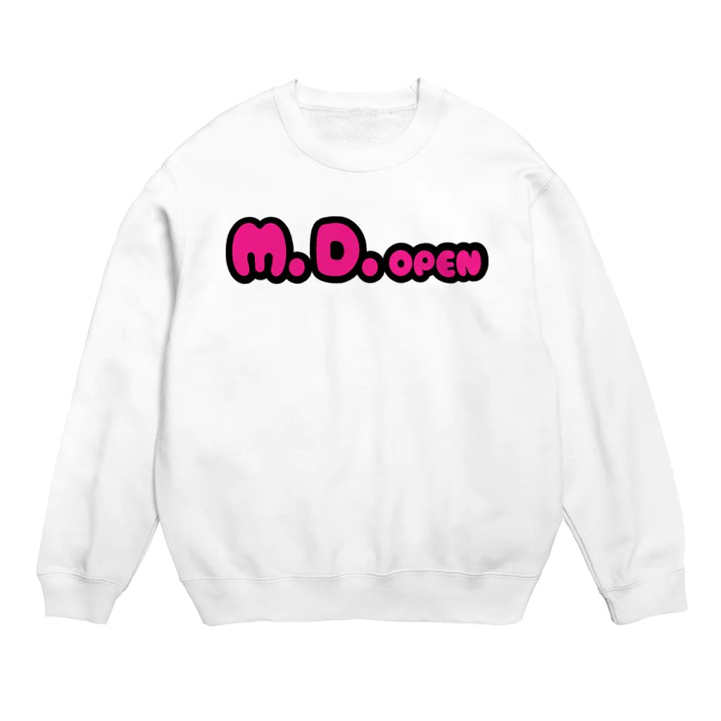 M.D.openのM.D.openピンクロゴ Crew Neck Sweatshirt