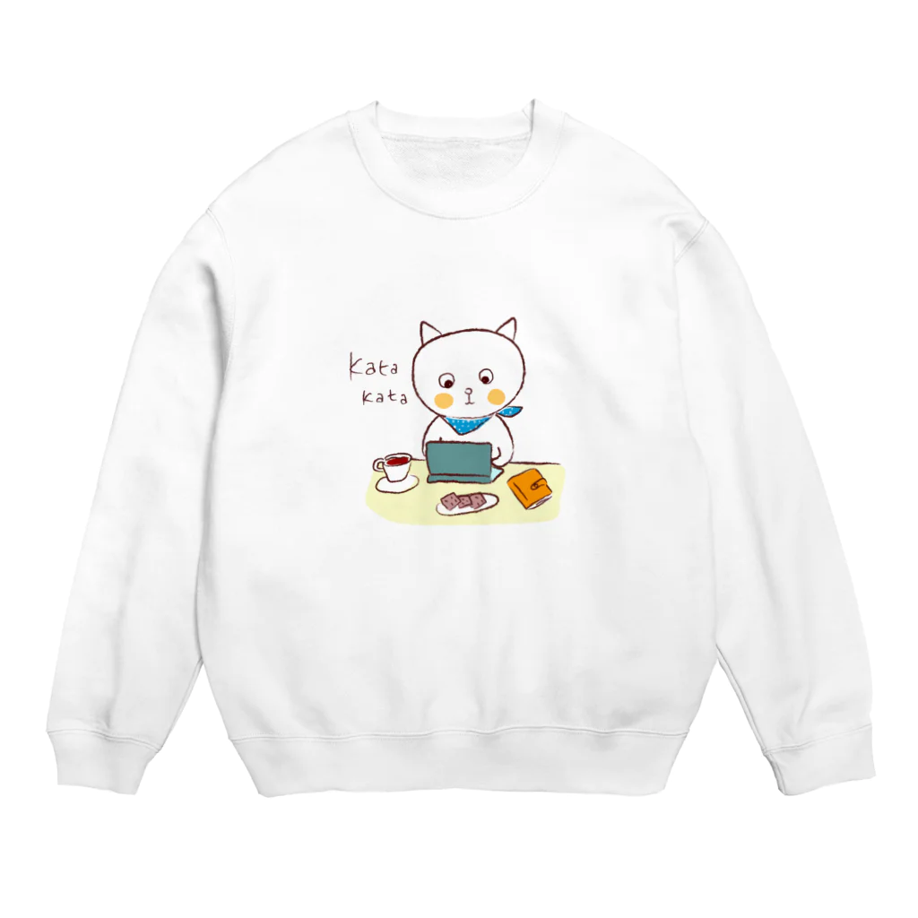 Sabbyのねこのお仕事 Crew Neck Sweatshirt