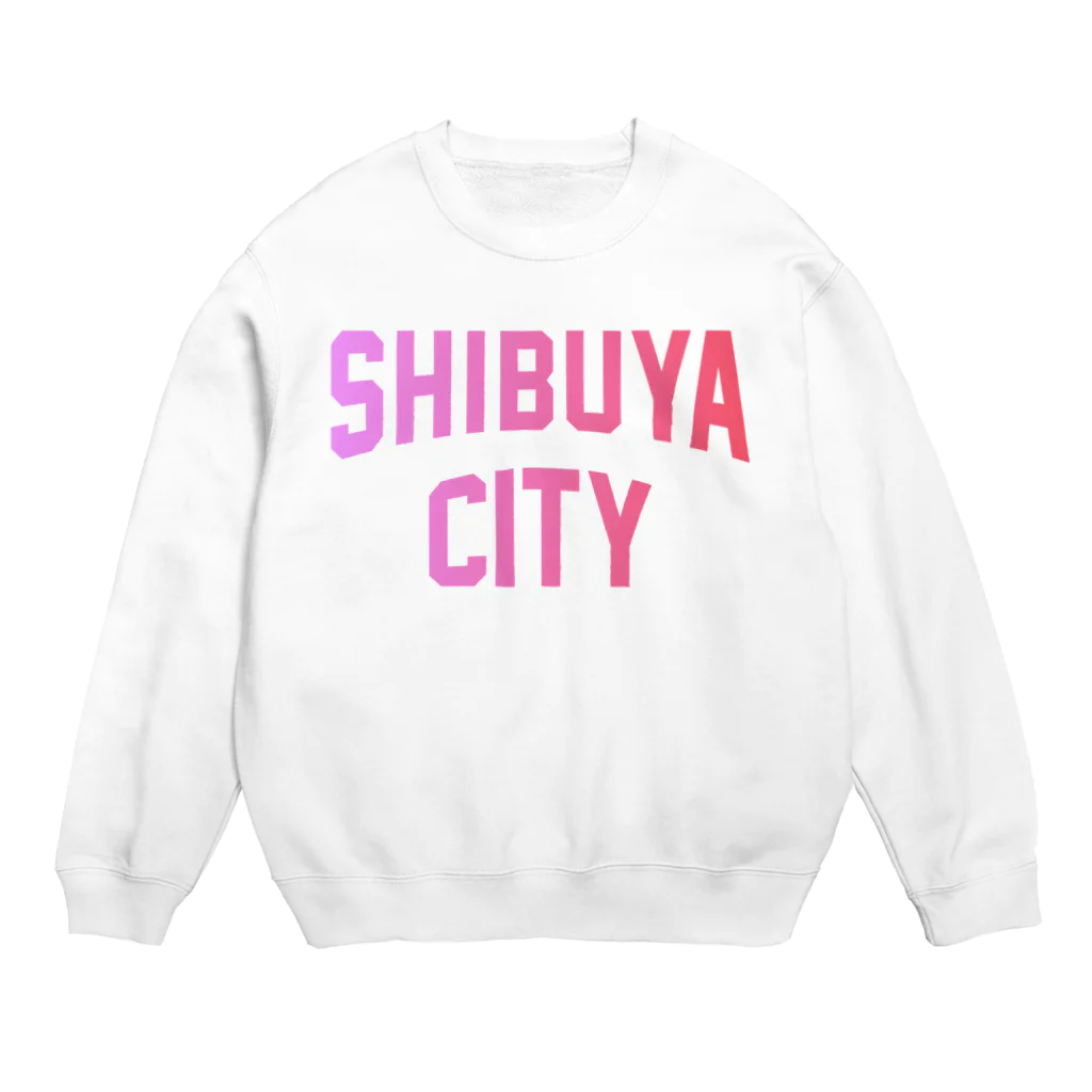 JIMOTOE Wear Local Japanの渋谷区 SHIBUYA WARD ロゴピンク Crew Neck Sweatshirt