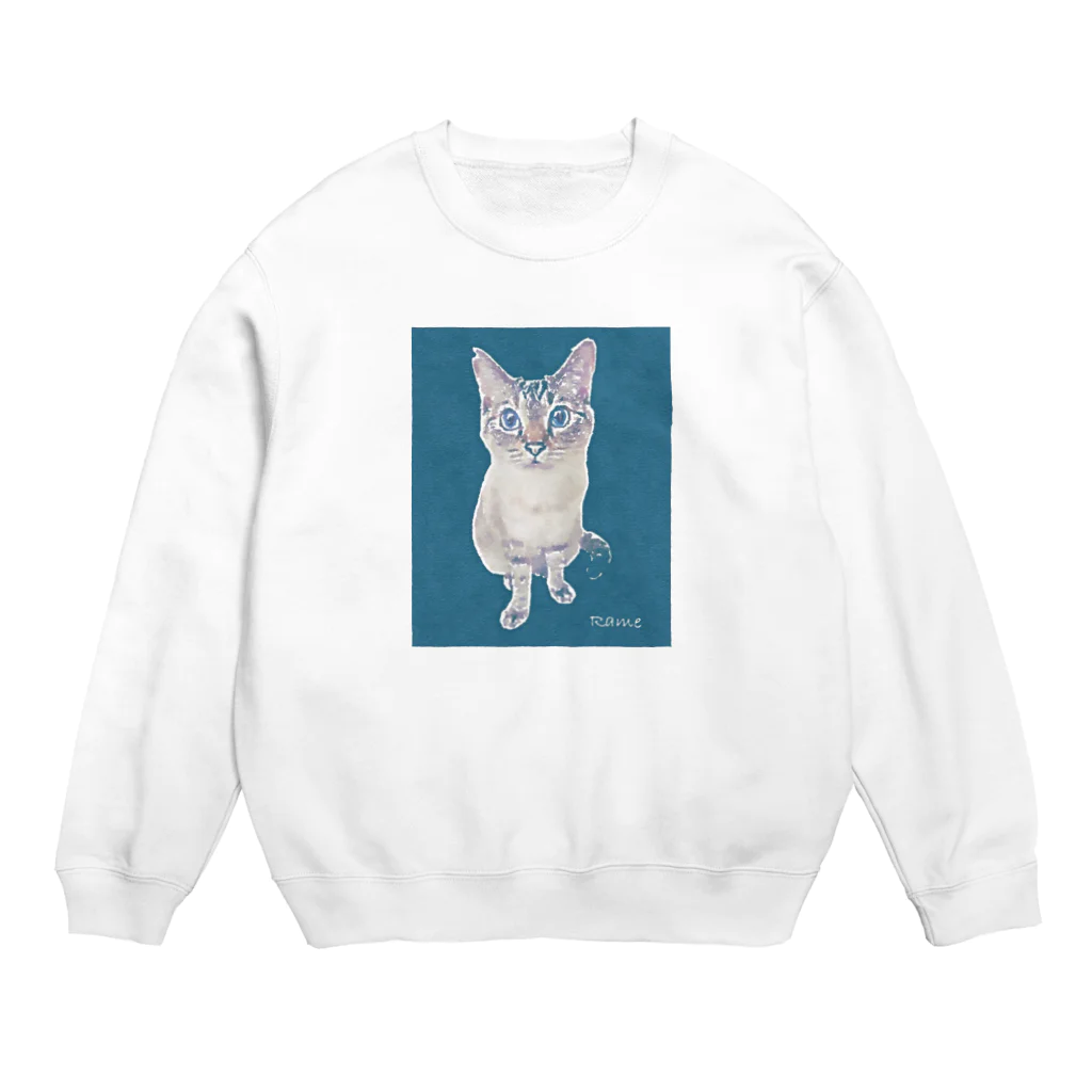 RAMEの水彩画風RAME グリーンバック Crew Neck Sweatshirt
