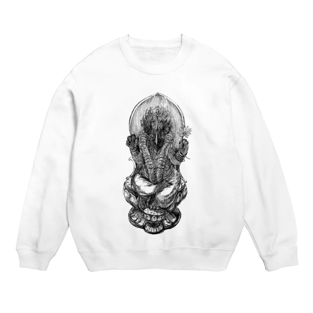 segasworksのレガリケラトプス…神様（白黒） Crew Neck Sweatshirt