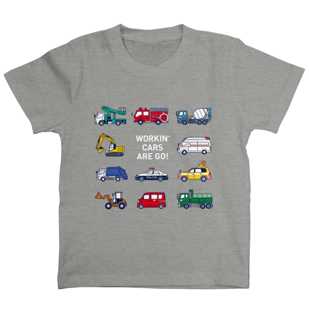 さはらそのこ｜イラストレーターのはたらく車11種　濃色 Regular Fit T-Shirt
