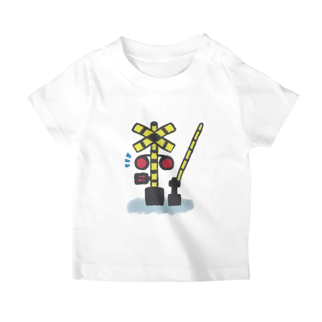 村神降臨Tシャツ ホワイト Sサイズ&タオル ゆる〜い踏切 Tシャツ / 踏切屋さん ( fumikiri_kids )の