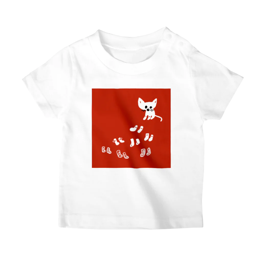 たなかのべりのくつしたねこ（赤） Regular Fit T-Shirt
