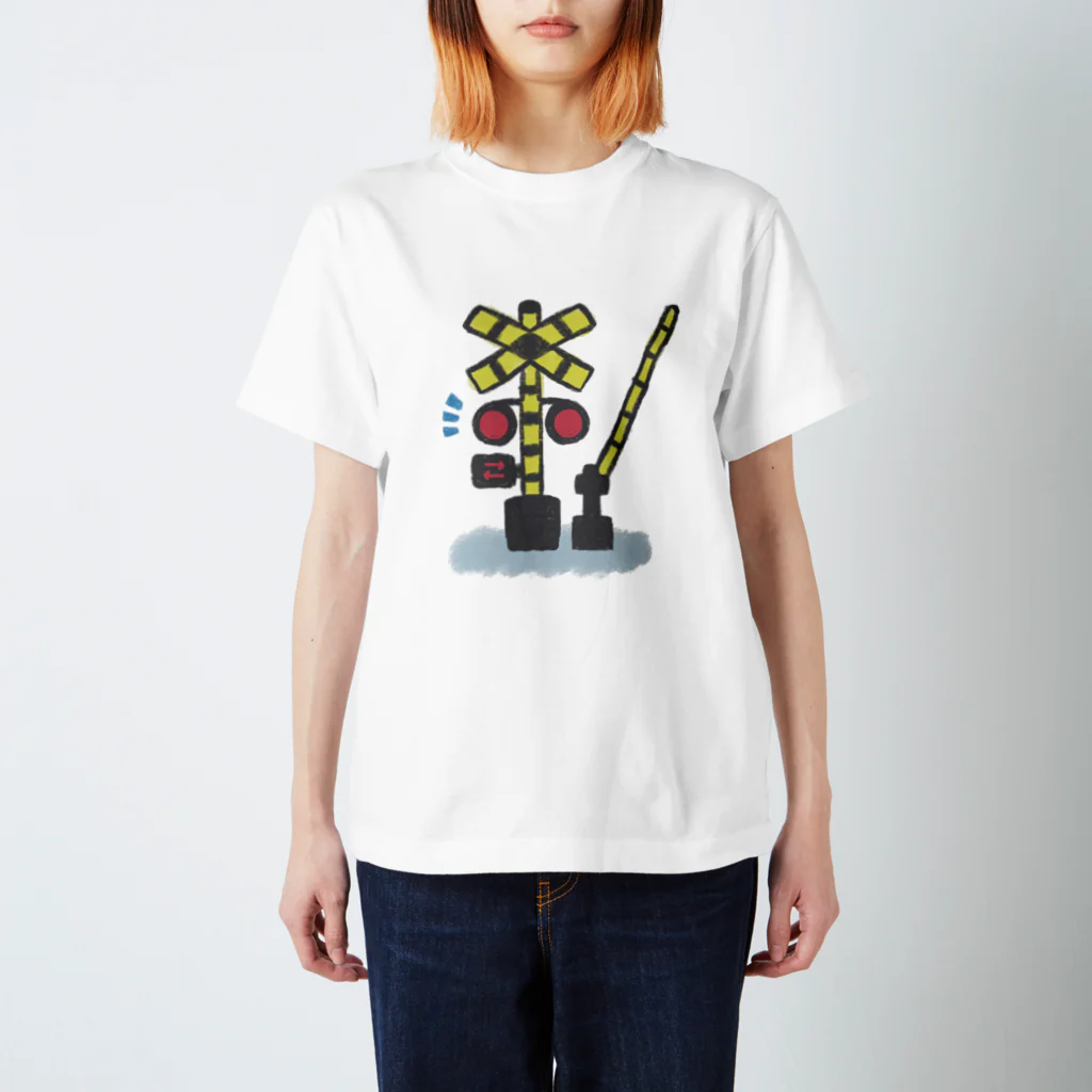 ゆる〜い踏切 Tシャツ / 踏切屋さん ( fumikiri_kids )の