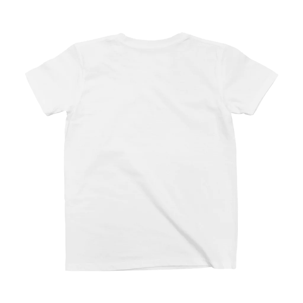 たびねこグッズSHOPのたびねこ-緑色の風 Regular Fit T-Shirtの裏面