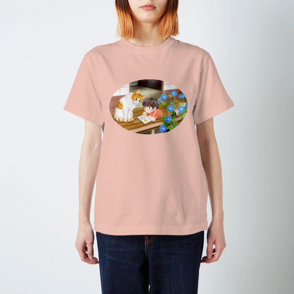 Ａｔｅｌｉｅｒ　Ｈｅｕｒｅｕｘのなつやすみの観察日記～アサガオとねこ～ Regular Fit T-Shirt