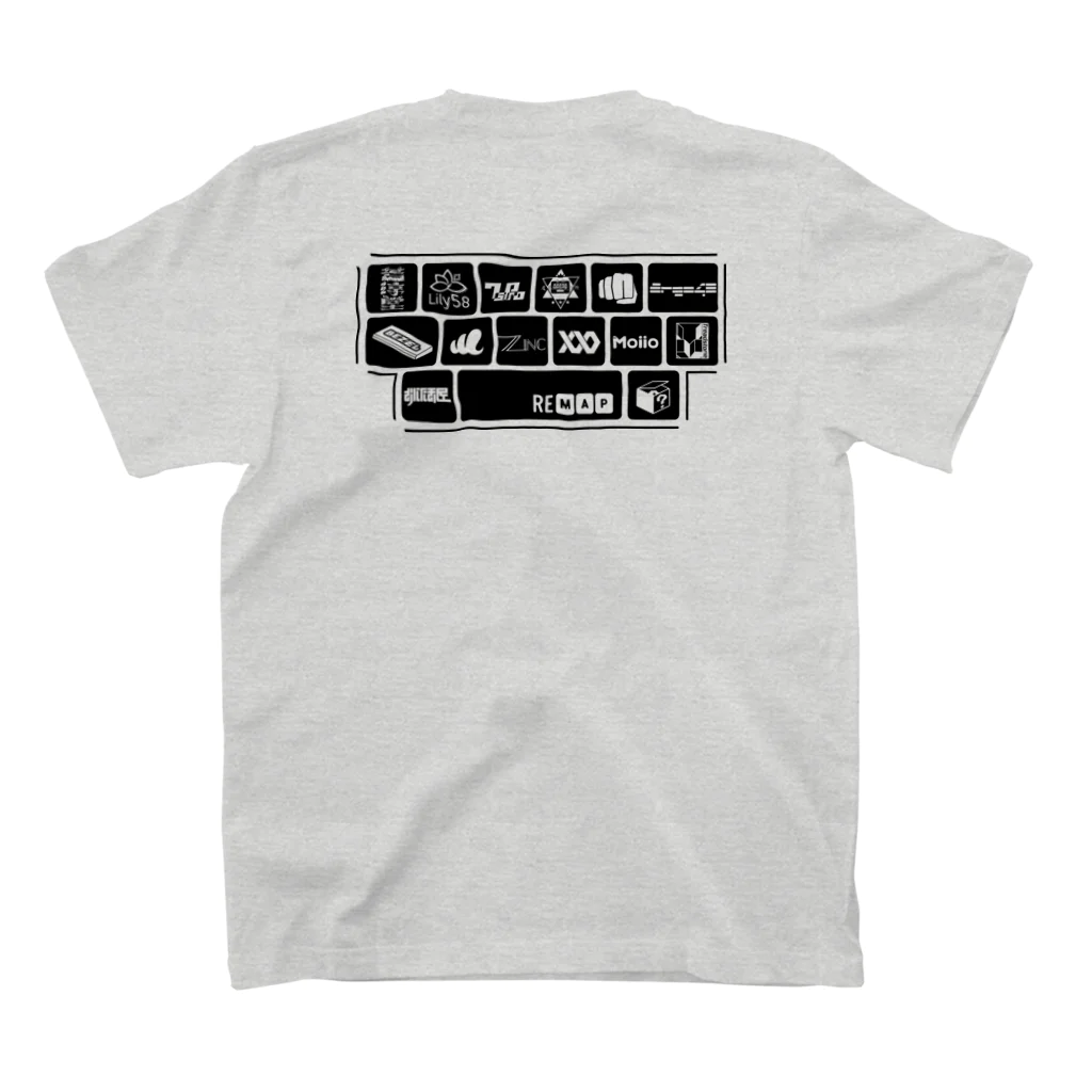 自作キーボードデザイン沼へようこそ。のジサクキーボードチョットデキルシャツ Regular Fit T-Shirtの裏面