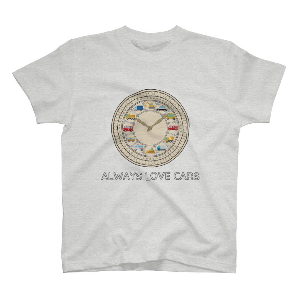 Always love carsののりもの 働くクルマ時計 Regular Fit T-Shirt